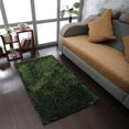 thumbnail image 1 of Rugsotic Carpets Hand Tufted Shag Polyester Eco-Friendly Area Rugs - 6'x9', Rectangle, Green, Plain Solid Design, High Pile Handmade Anti Skid Rugs for Living Room, Bed Room K00108, 1 of 6