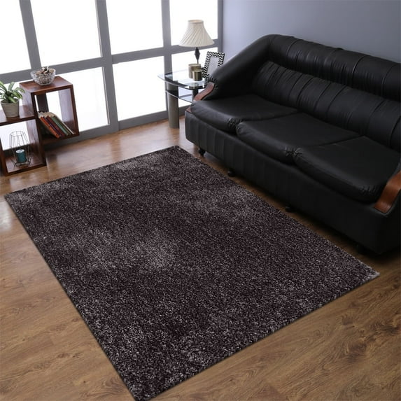 Rugsotic Carpets Hand Tufted Shag Polyester Eco-Friendly Area Rugs - 6'x9', Rectangle, Light Brown, Plain Solid Design, High Pile Handmade Anti Skid Rugs for Living Room, Bed Room K00111