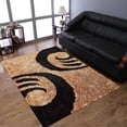 thumbnail image 1 of Rugsotic Carpets Hand Tufted Shag Polyester Eco-Friendly Area Rugs - 8'x10', Rectangle, Gold Brown, Plain Solid Design, High Pile Handmade Anti Skid Rugs for Living Room, Bed Room K00048, 1 of 5