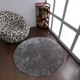thumbnail image 1 of Rugsotic Carpets Hand Tufted Shag Polyester Eco-Friendly Area Rugs - 8'x8', Round, Silver, Plain Solid Design, High Pile Handmade Anti Skid Rugs for Living Room, Bed Room K00111, 1 of 5