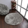 thumbnail image 1 of Rugsotic Carpets Hand Tufted Shag Polyester Eco-Friendly Area Rugs - 8'x8', Round, Silver White, Plain Solid Design, High Pile Handmade Anti Skid Rugs for Living Room, Bed Room K00111, 1 of 5