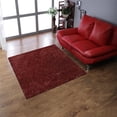 thumbnail image 1 of Rugsotic Carpets Hand Tufted Shag Polyester Eco-Friendly Area Rugs - 8'x8', Square, Red White, Plain Solid Design, High Pile Handmade Anti Skid Rugs for Living Room, Bed Room K00111, 1 of 5