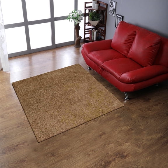 Rugsotic Carpets Hand Tufted Shag Polyester Eco-Friendly Area Rugs - 8'x8', Square, White Ivory, Plain Solid Design, High Pile Handmade Anti Skid Rugs for Living Room, Bed Room K00111