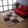 thumbnail image 1 of Rugsotic Carpets Hand Tufted Shag Polyester Eco-Friendly Area Rugs - 9'x12', Rectangle, Beige Brown, Plain Solid Design, High Pile Handmade Anti Skid Rugs for Living Room, Bed Room K00018, 1 of 5