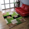 thumbnail image 1 of Rugsotic Carpets Hand Tufted Shag Polyester Eco-Friendly Area Rugs - 9'x12', Rectangle, Green Beige, Plain Solid Design, High Pile Handmade Anti Skid Rugs for Living Room, Bed Room K00012, 1 of 8