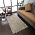 thumbnail image 1 of Rugsotic Carpets Hand Tufted Shag Polyester Eco-Friendly Area Rugs - 9'x12', Rectangle, Ivory, Plain Solid Design, High Pile Handmade Anti Skid Rugs for Living Room, Bed Room K00111, 1 of 5