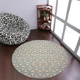 thumbnail image 1 of Rugsotic Carpets Hand Tufted Wool Eco-Friendly Area Rugs - 10'x10', Round, Gold Blue, Modern Contemporary Design, High Pile Handmade Anti Skid Rugs for Living Room, Bed Room (K00723), 1 of 6