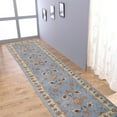thumbnail image 1 of Rugsotic Carpets Hand Tufted Wool Eco-Friendly Area Rugs - 2'6''x10', Runner, Blue White, Modern Contemporary Design, High Pile Handmade Anti Skid Rugs for Living Room, Bed Room (K00523), 1 of 6
