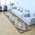thumbnail image 1 of Rugsotic Carpets Hand Tufted Wool Eco-Friendly Area Rugs - 2'6''x10', Runner, Light Green, Modern Contemporary Design, High Pile Handmade Anti Skid Rugs for Living Room, Bed Room (K00S06), 1 of 5