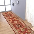 thumbnail image 1 of Rugsotic Carpets Hand Tufted Wool Eco-Friendly 2'6''x10' Area Rugs Runner Red Beige Oriental High Pile Thick Handmade Anti Skid Indoor Rug for Living Room, Bedroom K00535, 1 of 6