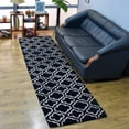 thumbnail image 1 of Rugsotic Carpets Hand Tufted Wool Eco-Friendly Area Rugs - 2'6"x8', Runner, Black White, Modern Contemporary Design, High Pile Handmade Anti Skid Rugs for Living Room, Bed Room (K00302), 1 of 10