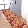 thumbnail image 1 of Rugsotic Carpets Hand Tufted Wool Eco-Friendly Area Rugs - 2'6"x8', Runner, Rust, Modern Contemporary Design, High Pile Handmade Anti Skid Rugs for Living Room, Bed Room (K00151), 1 of 5
