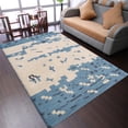 thumbnail image 1 of Rugsotic Carpets Hand Tufted Wool Eco-Friendly Area Rugs - 3'x5', Rectangle, Beige Blue, Modern Contemporary Design, High Pile Handmade Anti Skid Rugs for Living Room, Bed Room (K00702), 1 of 6