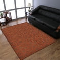 thumbnail image 1 of Rugsotic Carpets Hand Tufted Wool Eco-Friendly Area Rugs - 3'x5', Rectangle, Brown Orange, Modern Contemporary Design, High Pile Handmade Anti Skid Rugs for Living Room, Bed Room (K00239), 1 of 5