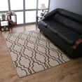 thumbnail image 1 of Rugsotic Carpets Hand Tufted Wool Eco-Friendly Area Rugs - 4'x6', Rectangle, Beige Brown, Modern Contemporary Design, High Pile Handmade Anti Skid Rugs for Living Room, Bed Room (K09014), 1 of 8