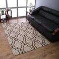 thumbnail image 1 of Rugsotic Carpets Hand Tufted Wool Eco-Friendly 4'x6' Area Rugs Rectangle Beige Brown Geometric Modern High Pile Thick Handmade Anti Skid Indoor Rug for Living Room, Bedroom K09014, 1 of 8