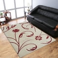 thumbnail image 1 of Rugsotic Carpets Hand Tufted Wool Eco-Friendly Area Rugs - 4'x6', Rectangle, Beige Red, Modern Contemporary Design, High Pile Handmade Anti Skid Rugs for Living Room, Bed Room (K00733), 1 of 6