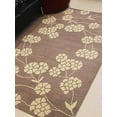 thumbnail image 1 of Rugsotic Carpets Hand Tufted Wool Eco-Friendly 4'x6' Area Rugs Rectangle Brown White Floral Modern High Pile Thick Handmade Anti Skid Indoor Rug for Living Room, Bedroom K00513, 1 of 5