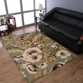 thumbnail image 1 of Rugsotic Carpets Hand Tufted Wool Eco-Friendly 4'x6' Area Rugs Rectangle Green Floral Modern High Pile Thick Handmade Anti Skid Indoor Rug for Living Room, Bedroom K00903, 1 of 5