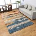 thumbnail image 1 of Rugsotic Carpets Hand Tufted Wool Eco-Friendly Area Rugs - 4'x6', Rectangle, Multicolor, Modern Contemporary Design, High Pile Handmade Anti Skid Rugs for Living Room, Bed Room (K00S13), 1 of 9