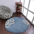 thumbnail image 1 of Rugsotic Carpets Hand Tufted Wool Eco-Friendly Area Rugs - 5'x5', Round, Blue Beige, Modern Contemporary Design, High Pile Handmade Anti Skid Rugs for Living Room, Bed Room (K00512), 1 of 6
