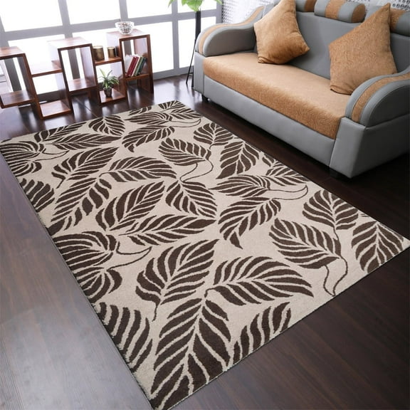 Rugsotic Carpets Hand Tufted Wool Eco-Friendly Area Rugs - 5'x8', Rectangle, Beige Brown, Modern Contemporary Design, High Pile Handmade Anti Skid Rugs for Living Room, Bed Room (K00510)