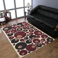thumbnail image 1 of Rugsotic Carpets Hand Tufted Wool Eco-Friendly Area Rugs - 5'x8', Rectangle, Beige Red, Modern Contemporary Design, High Pile Handmade Anti Skid Rugs for Living Room, Bed Room (K03077), 1 of 5