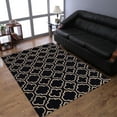 thumbnail image 1 of Rugsotic Carpets Hand Tufted Wool Eco-Friendly Area Rugs - 5'x8', Rectangle, Black White, Modern Contemporary Design, High Pile Handmade Anti Skid Rugs for Living Room, Bed Room (K00302), 1 of 5