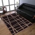 thumbnail image 1 of Rugsotic Carpets Hand Tufted Wool Eco-Friendly Area Rugs - 5'x8', Rectangle, Brown, Modern Contemporary Design, High Pile Handmade Anti Skid Rugs for Living Room, Bed Room (K02001), 1 of 5