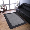 thumbnail image 1 of Rugsotic Carpets Hand Tufted Wool Eco-Friendly Area Rugs - 5'x8', Rectangle, Charcoal Black, Modern Contemporary Design, High Pile Handmade Anti Skid Rugs for Living Room, Bed Room (K00201), 1 of 6