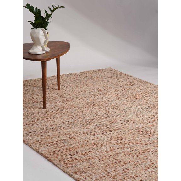 Rugsotic Carpets Hand Tufted Wool Eco-Friendly 5'x8' Area Rugs Rectangle Light Brown Plain Solid High Pile Thick Handmade Anti Skid Indoor Rug for Living Room, Bedroom KWC111