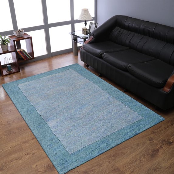 Rugsotic Carpets Hand Tufted Wool Eco-Friendly 5'x8' Area Rugs Rectangle Red Beige Geometric Modern High Pile Thick Handmade Anti Skid Indoor Rug for Living Room, Bedroom K00231
