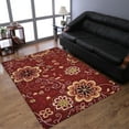 thumbnail image 1 of Rugsotic Carpets Hand Tufted Wool Eco-Friendly Area Rugs - 5'x8', Rectangle, Red, Modern Contemporary Design, High Pile Handmade Anti Skid Rugs for Living Room, Bed Room (K00656), 1 of 5