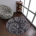 thumbnail image 1 of Rugsotic Carpets Hand Tufted Wool Eco-Friendly Area Rugs - 6'x6', Round, Black Gray, Modern Contemporary Design, High Pile Handmade Anti Skid Rugs for Living Room, Bed Room (K00203), 1 of 5