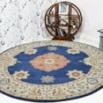 thumbnail image 1 of Rugsotic Carpets Hand Tufted Wool Eco-Friendly Area Rugs - 6'x6', Round, Blue Beige, Modern Contemporary Design, High Pile Handmade Anti Skid Rugs for Living Room, Bed Room (K00644), 1 of 6