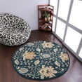 thumbnail image 1 of Rugsotic Carpets Hand Tufted Wool Eco-Friendly Area Rugs - 6'x6', Round, Blue, Modern Contemporary Design, High Pile Handmade Anti Skid Rugs for Living Room, Bed Room (K00522), 1 of 6