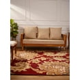 thumbnail image 1 of Rugsotic Carpets Hand Tufted Wool Eco-Friendly Area Rugs - 6'x6', Square, Dark Red, Modern Contemporary Design, High Pile Handmade Anti Skid Rugs for Living Room, Bed Room (K00151), 1 of 6
