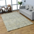 thumbnail image 1 of Rugsotic Carpets Hand Tufted Wool Eco-Friendly Area Rugs - 6'x9', Rectangle, Blue Beige, Modern Contemporary Design, High Pile Handmade Anti Skid Rugs for Living Room, Bed Room (KWC111), 1 of 10