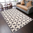 thumbnail image 1 of Rugsotic Carpets Hand Tufted Wool Eco-Friendly Area Rugs - 8'x10', Rectangle, Beige Black, Modern Contemporary Design, High Pile Handmade Anti Skid Rugs for Living Room, Bed Room (K00301), 1 of 6
