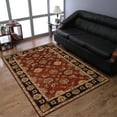 thumbnail image 1 of Rugsotic Carpets Hand Tufted Wool Eco-Friendly Area Rugs - 8'x10', Rectangle, Red Brown, Modern Contemporary Design, High Pile Handmade Anti Skid Rugs for Living Room, Bed Room (K00236), 1 of 5