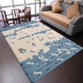 thumbnail image 1 of Rugsotic Carpets Hand Tufted Wool Eco-Friendly Area Rugs - 8'x11', Rectangle, Beige Blue, Modern Contemporary Design, High Pile Handmade Anti Skid Rugs for Living Room, Bed Room (K00702), 1 of 6