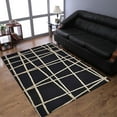thumbnail image 1 of Rugsotic Carpets Hand Tufted Wool Eco-Friendly Area Rugs - 8'x11', Rectangle, Black, Modern Contemporary Design, High Pile Handmade Anti Skid Rugs for Living Room, Bed Room (K02001), 1 of 5