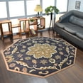 thumbnail image 1 of Rugsotic Carpets Hand Tufted Wool Eco-Friendly Area Rugs - 8'x8', Octagon, Charcoal, Modern Contemporary Design, High Pile Handmade Anti Skid Rugs for Living Room, Bed Room (K00687), 1 of 10