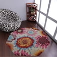 thumbnail image 1 of Rugsotic Carpets Hand Tufted Wool Eco-Friendly Area Rugs - 8'x8', Octagon, Cream, Modern Contemporary Design, High Pile Handmade Anti Skid Rugs for Living Room, Bed Room (K00504), 1 of 6
