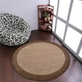 thumbnail image 1 of Rugsotic Carpets Hand Tufted Wool Eco-Friendly Area Rugs - 8'x8', Round, Beige Brown, Modern Contemporary Design, High Pile Handmade Anti Skid Rugs for Living Room, Bed Room (K00201), 1 of 6