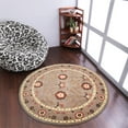 thumbnail image 1 of Rugsotic Carpets Hand Tufted Wool Eco-Friendly Area Rugs - 8'x8', Round, Beige, Modern Contemporary Design, High Pile Handmade Anti Skid Rugs for Living Room, Bed Room (K00234), 1 of 6