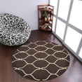 thumbnail image 1 of Rugsotic Carpets Hand Tufted Wool Eco-Friendly Area Rugs - 8'x8', Round, Brown Beige, Modern Contemporary Design, High Pile Handmade Anti Skid Rugs for Living Room, Bed Room (K01004), 1 of 6