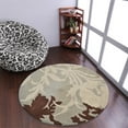 thumbnail image 1 of Rugsotic Carpets Hand Tufted Wool Eco-Friendly Area Rugs - 8'x8', Round, Gray White, Modern Contemporary Design, High Pile Handmade Anti Skid Rugs for Living Room, Bed Room (K00511), 1 of 6