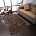 thumbnail image 1 of Rugsotic Carpets Hand Tufted Wool Eco-Friendly 8'x8' Area Rugs Round Greenish Beige Light Brown Contemporary Modern High Pile Thick Handmade Anti Skid Indoor Rug for Living Room, Bedroom K00201, 1 of 4
