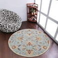 thumbnail image 1 of Rugsotic Carpets Hand Tufted Wool Eco-Friendly Area Rugs - 8'x8', Round, Light Blue, Modern Contemporary Design, High Pile Handmade Anti Skid Rugs for Living Room, Bed Room (K00660), 1 of 6